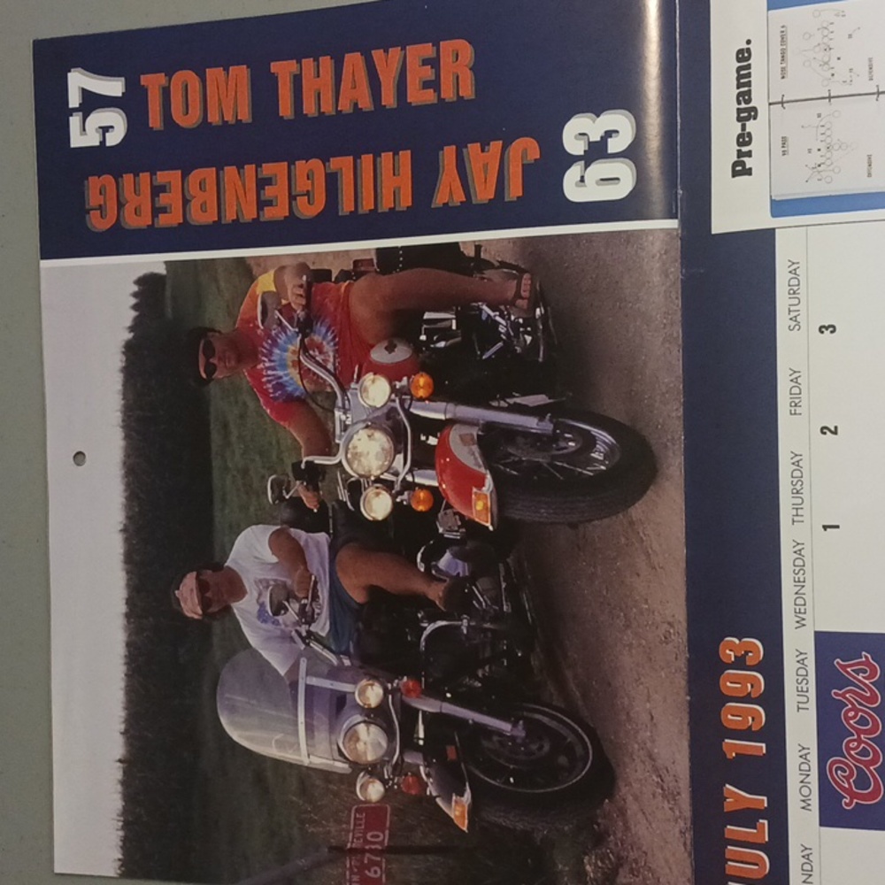 Official 1992 Chicago Bears Calendar w/ Tom Waddle Autograph #eshopchicago - Picture 14 of 16